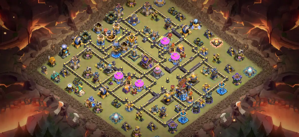 TH18 War Base Link Anti 2 Star Layout for Clash of Clans