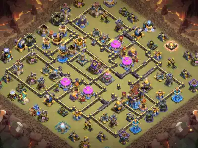 Layout TH18 War Base Link Anti 2 Star Layout for Clash of Clans