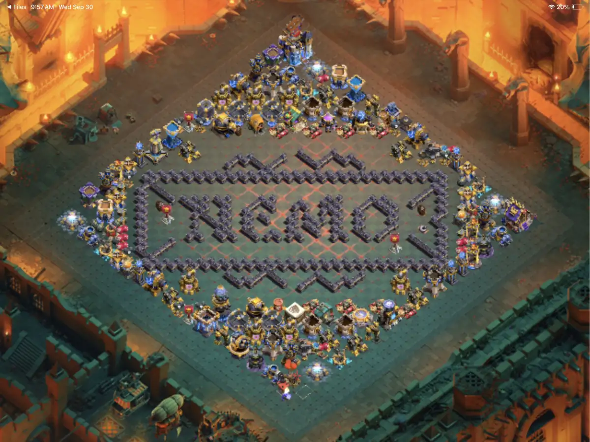 TH18 Troll Base Layout with a Giant NOOB Design