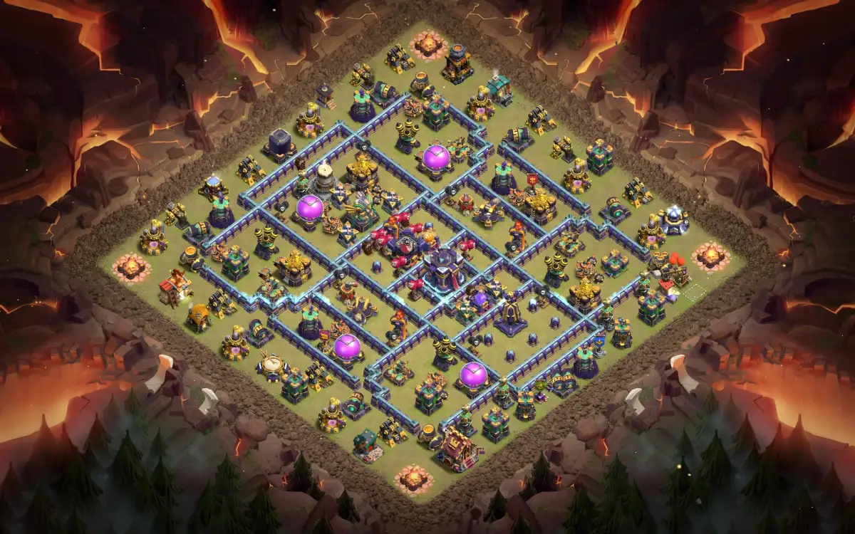TH15 War Base with Central Town Hall Ring