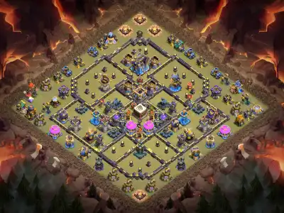 Layout TH18 Anti 2 Star Legend League Base Layout Copy Link