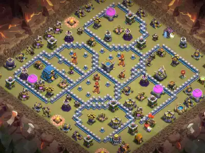 Layout TH12 War Base for CoC Anti Electro Dragon Copy Link