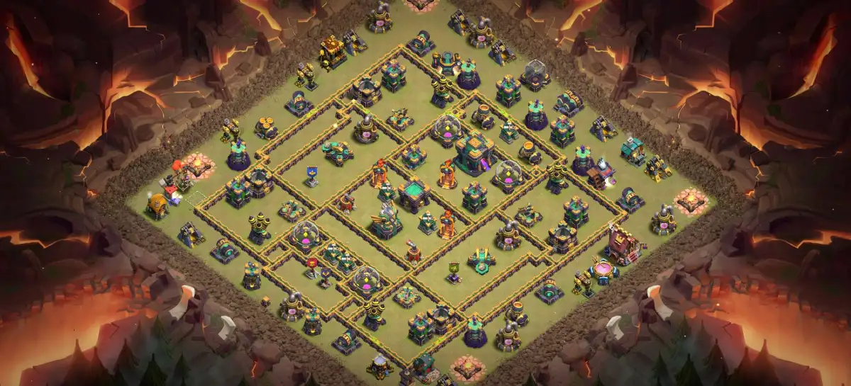 TH14 War Base for coc with Ring Pathing | war badr