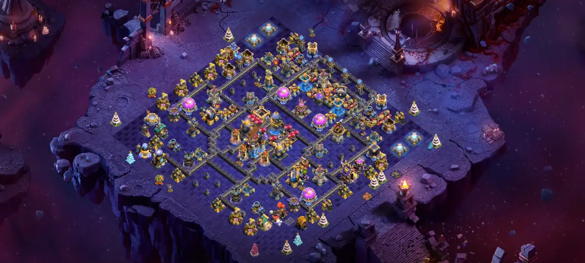 TH18 War Base with Offset Core and Anti Air Pathing