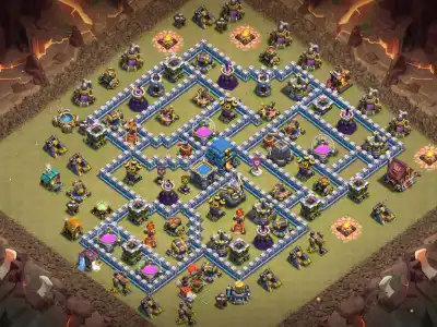 Layout TH12 Legend League War Badr Base for Clash of Clans