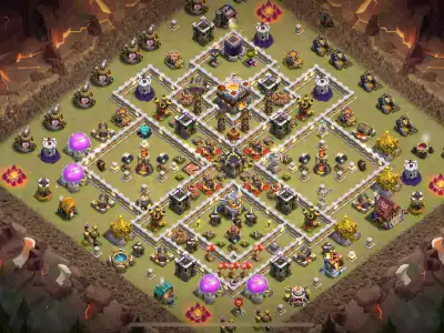 Layout TH11 War Base with Anti 3 Star Diamond Core