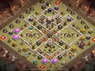 TH11 War Base with Anti 3 Star Diamond Core