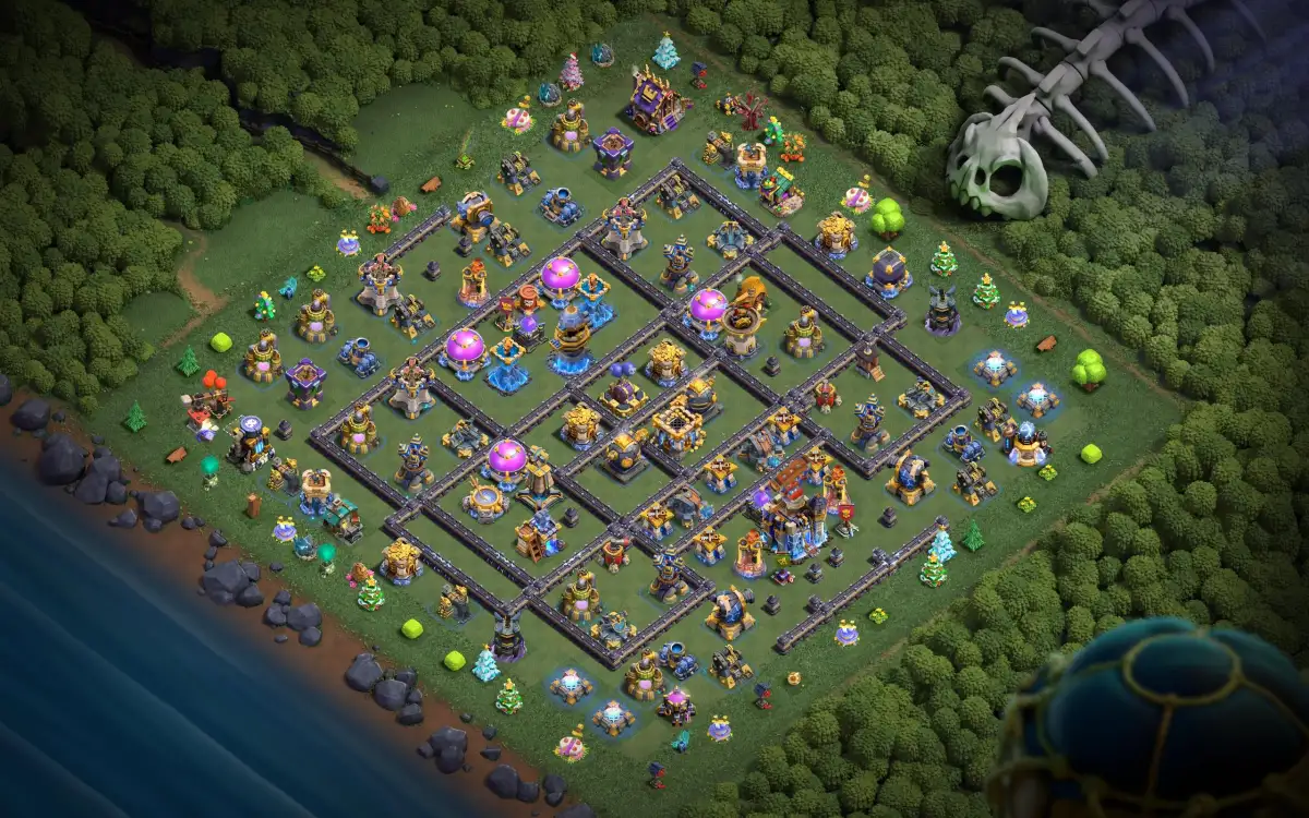 TH18 War Base Anti 3 Star for Legend League Copy Link