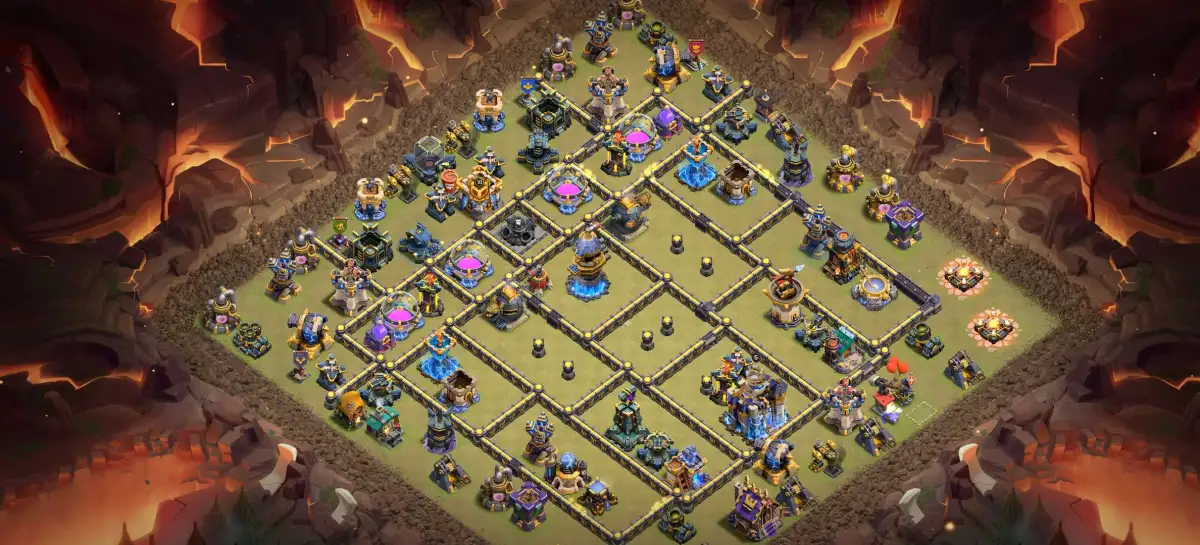 TH18 War Base Layout for Clash of Clans | Anti 2 Star