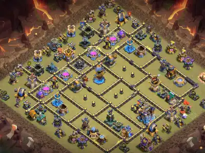 Layout TH18 War Base Layout for Clash of Clans | Anti 2 Star