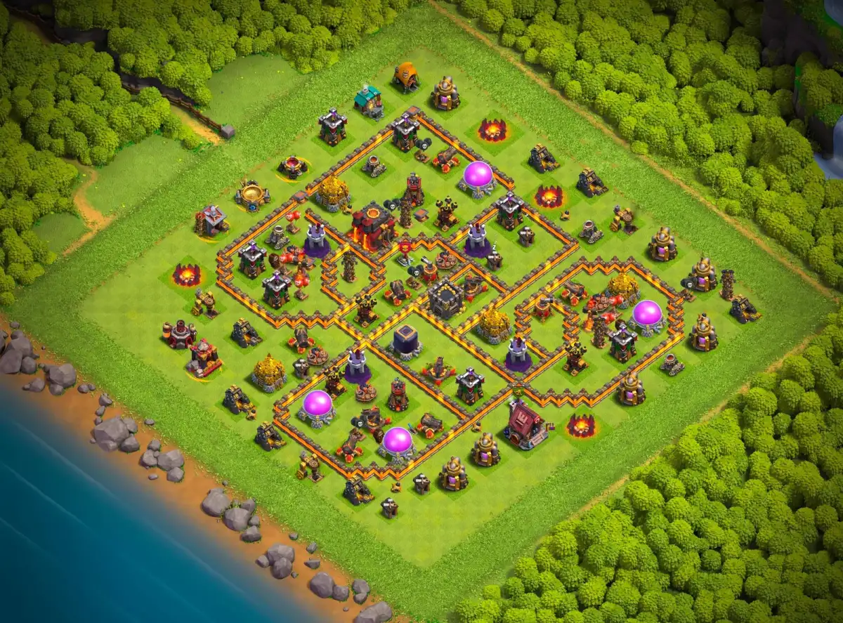 TH10 Farming Base Copy Link | Safe Dark Elixir Loot Layout