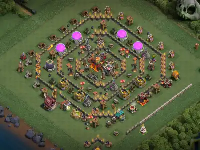 Layout TH10 Farming Base Anti 3 Star Ring Layout Copy Link