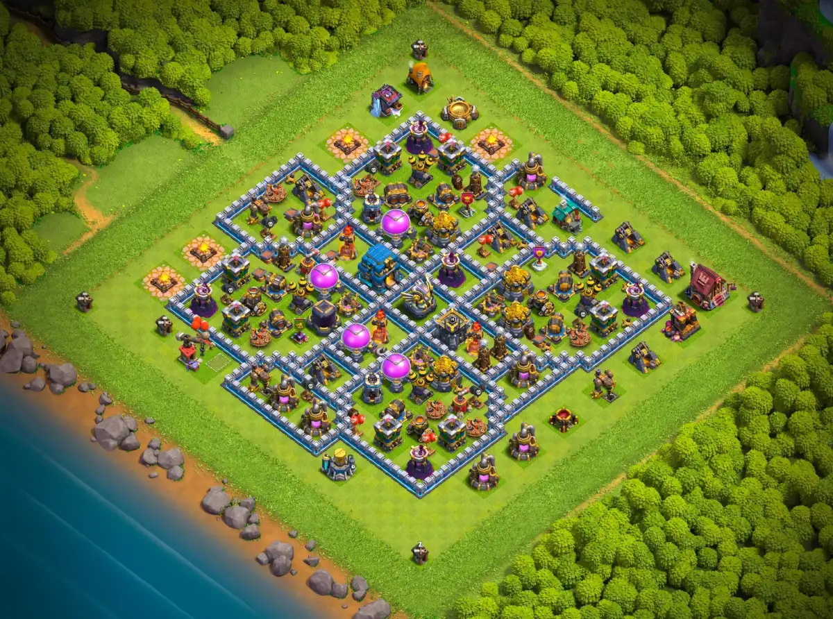 TH12 Hybrid Base Layout for Clash of Clans Copy Link