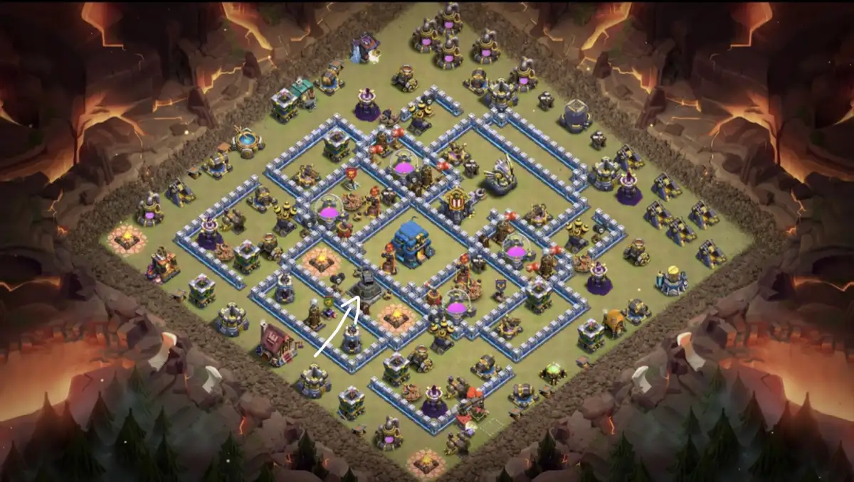 TH12 War Base Anti 3 Star for Clash of Clans Copy Link