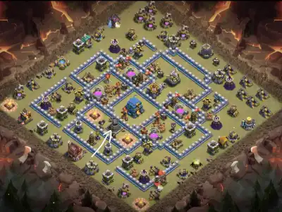 Layout TH12 War Base Anti 3 Star for Clash of Clans Copy Link