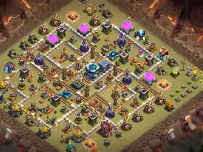 Layout TH13 War Base for CoC Anti Electro Dragon | Clash of Clans