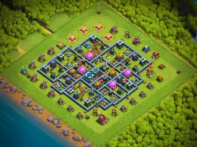 Layout TH13 Farming Base Anti 3 Star Layout for Clash of Clans