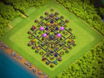 Layout TH9 Farming Base Layout for Clash of Clans Copy Link