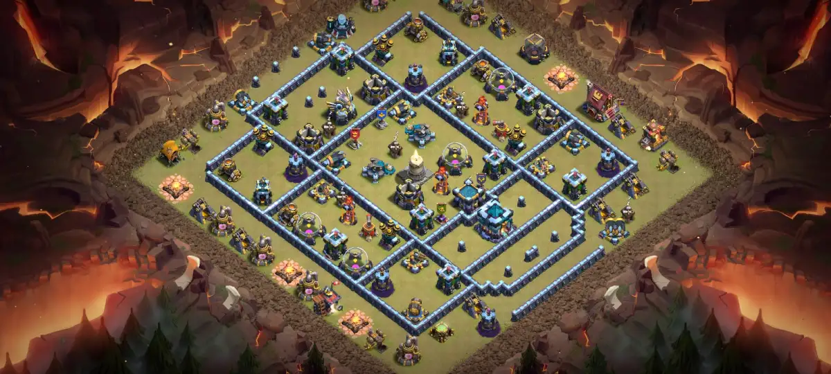 TH13 War Base Layout for Clash of Clans Anti 2 Star