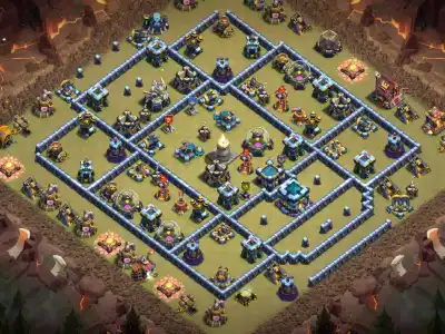 Layout TH13 War Base Layout for Clash of Clans Anti 2 Star
