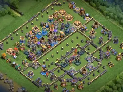 Layout New TH18 Anti Everything Base with Wide Core Trap Pathing