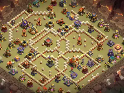Layout TH16 War Base Copy Link | Anti 2 Star Ring Layout
