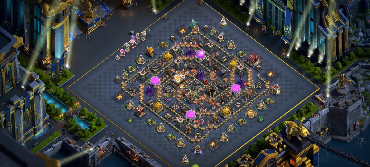 TH11 Farming Base for CoC with Protected Loot Ring