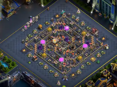 Layout TH11 Farming Base for CoC with Protected Loot Ring