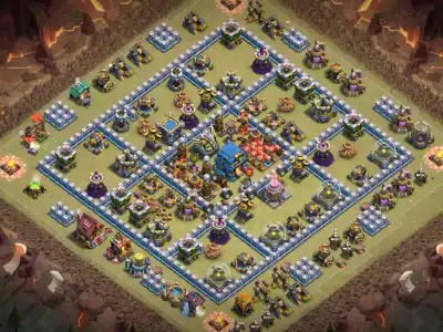 Layout TH12 War Base Copy Link - Anti 2 Star Ring Layout