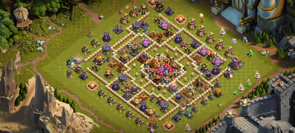 TH16 War Base Anti Electro Dragon Hybrid Copy Link