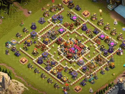 Layout TH16 War Base Anti Electro Dragon Hybrid Copy Link