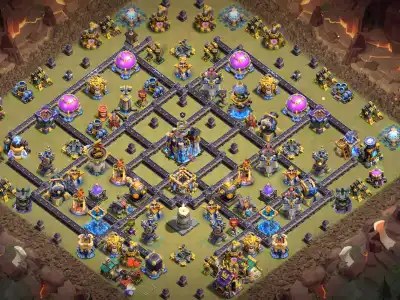 Layout TH18 War Base Anti 2 Star for Legend League and CWL