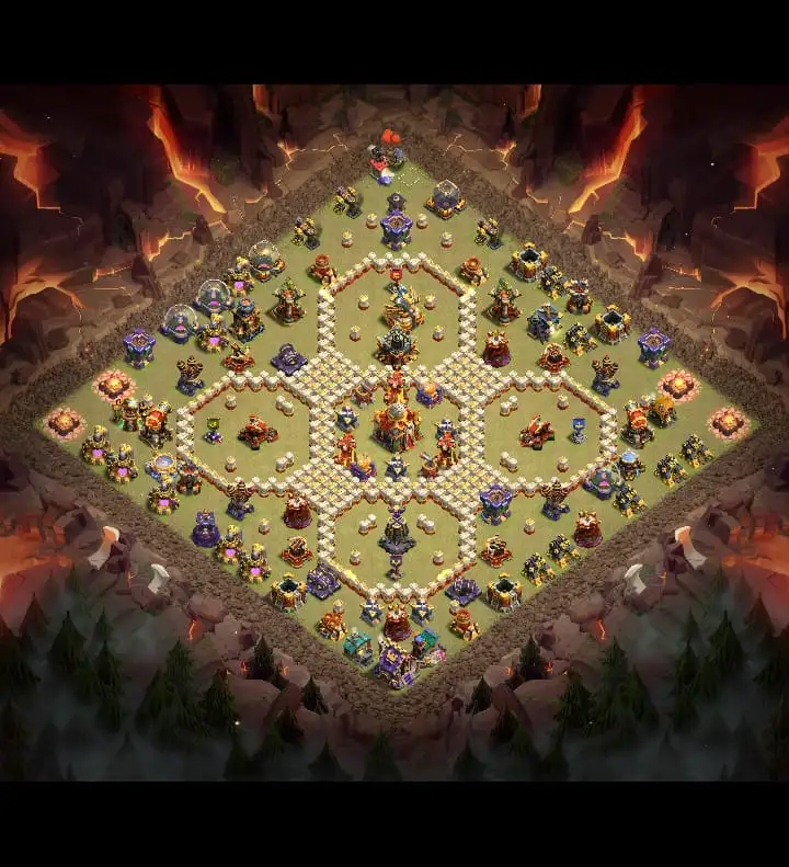 TH16 War Base Copy Link for Clash of Clans Anti 2 Star
