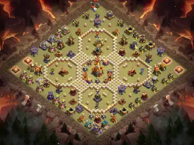 Layout TH16 War Base Copy Link for Clash of Clans Anti 2 Star