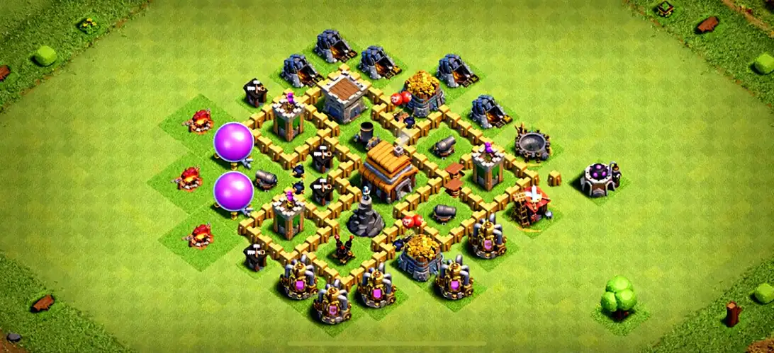 Layout Defense-Focused TH5 Defense Coc Layout | Anti 3 Stars Tank Village