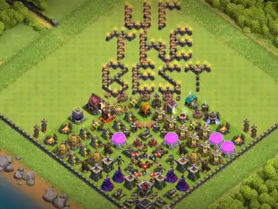 Layout TH9 Funny Hybrid Base with “U R THE BEST” Message