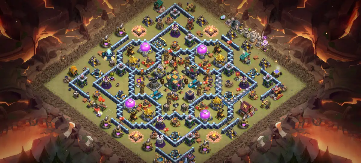 TH14 Defense Base for CoC | Clash of Clans Copy Link