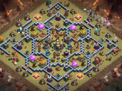 Layout TH14 Defense Base for CoC | Clash of Clans Copy Link