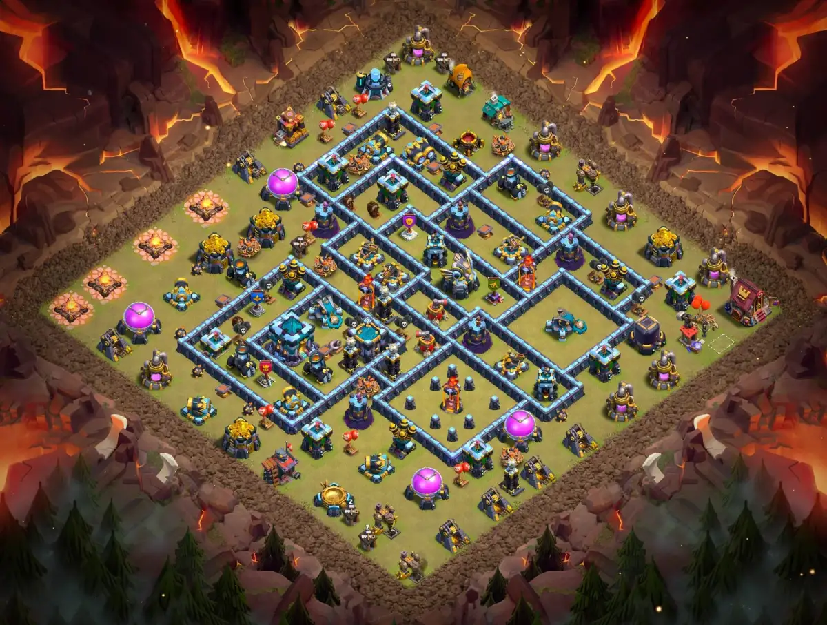 TH13 War Base for Clash of Clans Anti 2 Star Copy