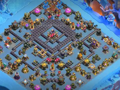 Layout TH18 War COC Base Layout for Anti 3 Star Defense