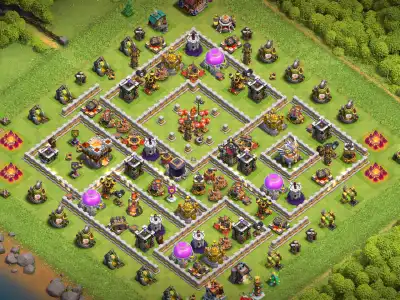 Layout TH11 War Base Anti 3 Star for Clash of Clans Copy Link