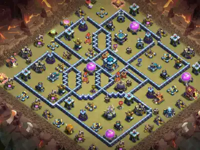 Layout TH13 Farming Base for Clash of Clans Anti 3 Star