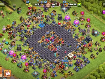 Layout TH18 War Base with Box Core and Centralized Town Hall
