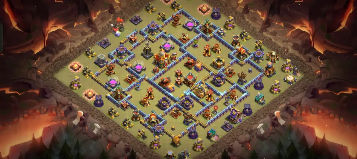 TH16 War Base for Clash of Clans with Anti 2 Star Pathing