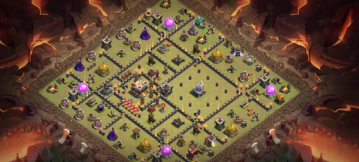 TH11 War Base with Open Core Ring Walls Copy Link