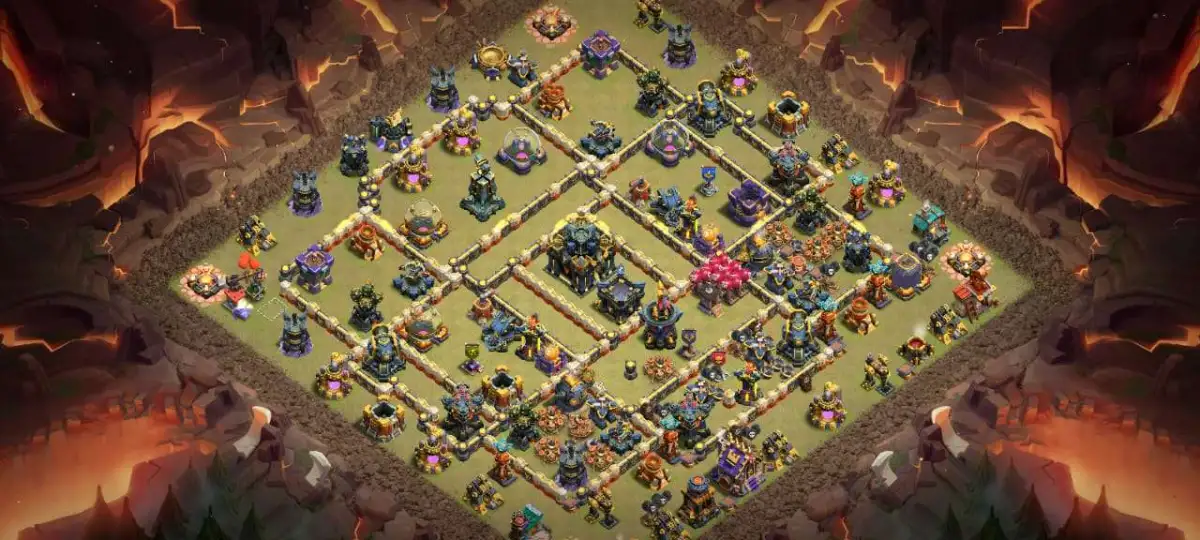 TH17 War Base Layout for Clash of Clans Anti 2 Star