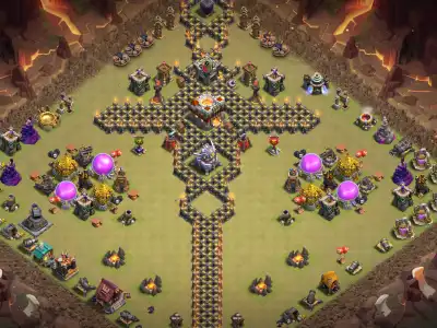 Layout TH11 Troll War Base – Airplane Layout for Clash of Clans