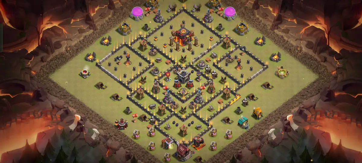 TH10 War Base Anti Dragon Layout for Legend League