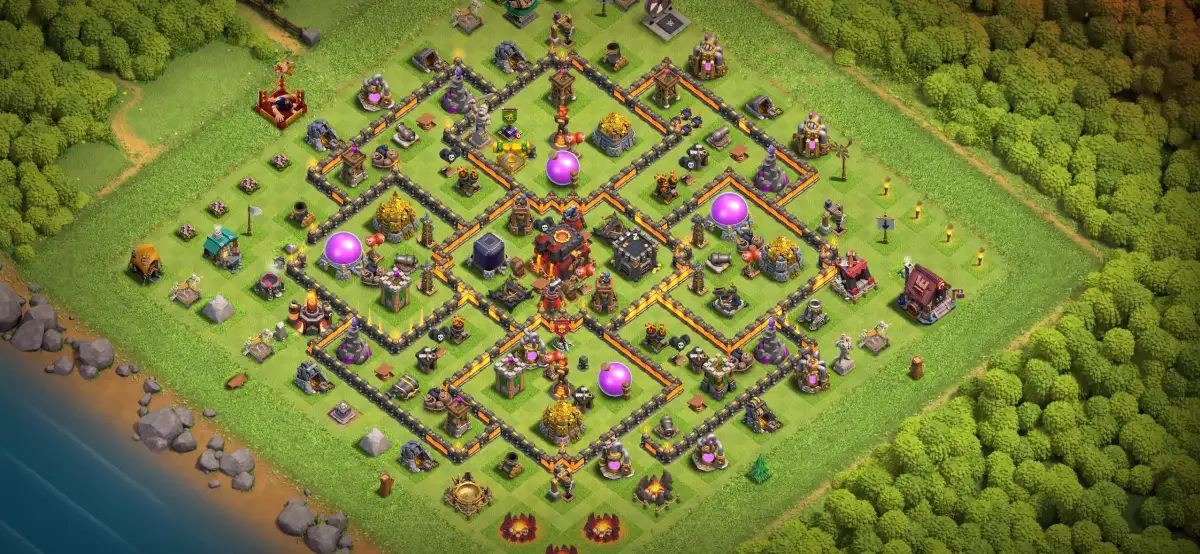 TH10 Anti 3 Star Base with Central Infernos