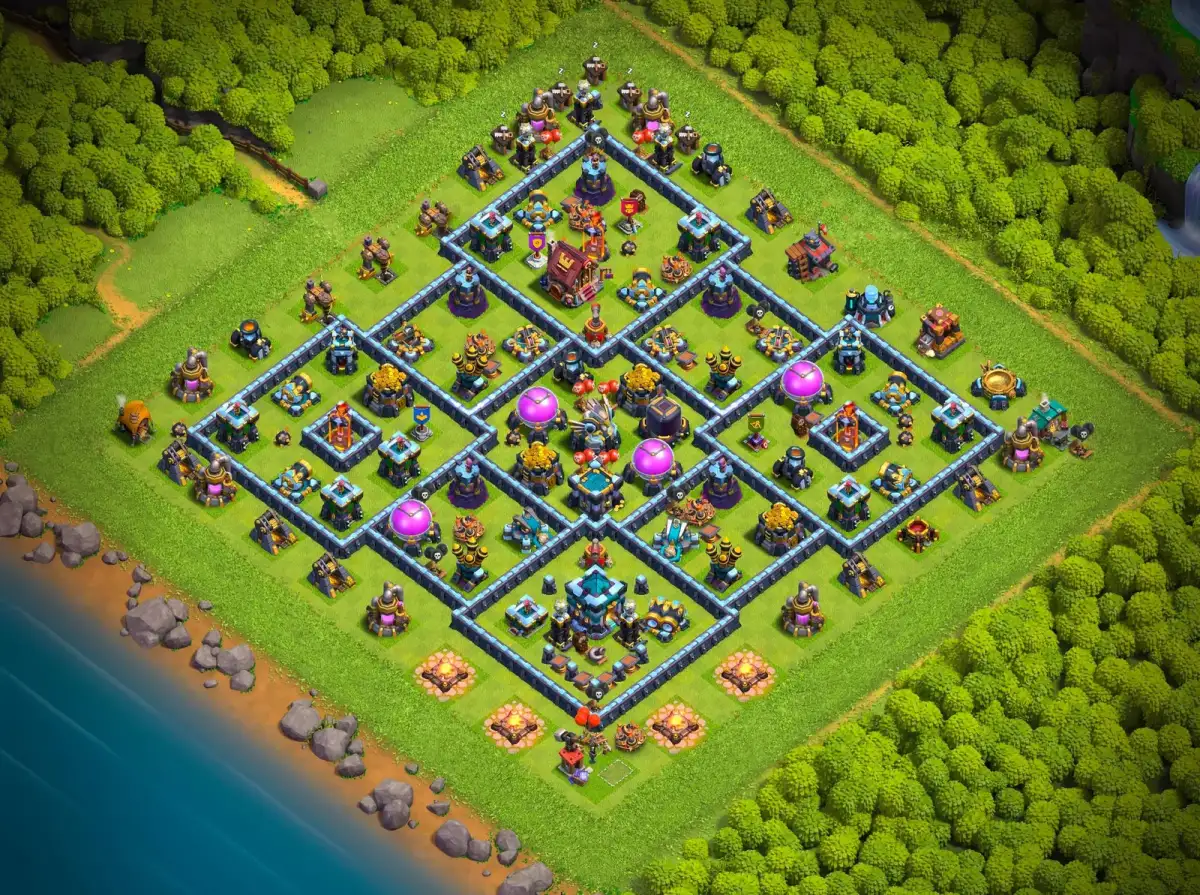 TH13 Farming Base Anti 3 Star Layout with Copy Link